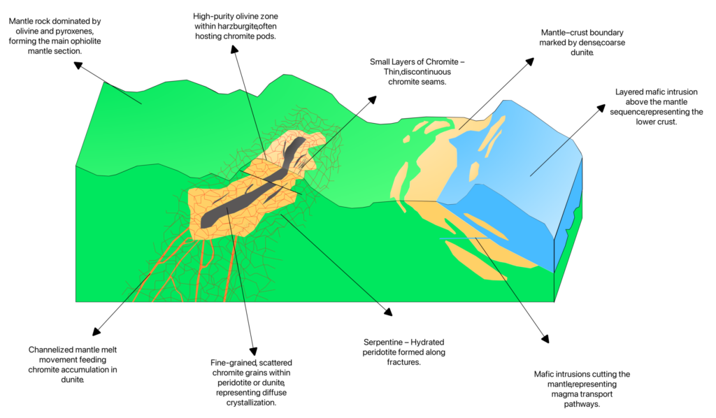 Geological Model of Chromite Deposits in Oman.