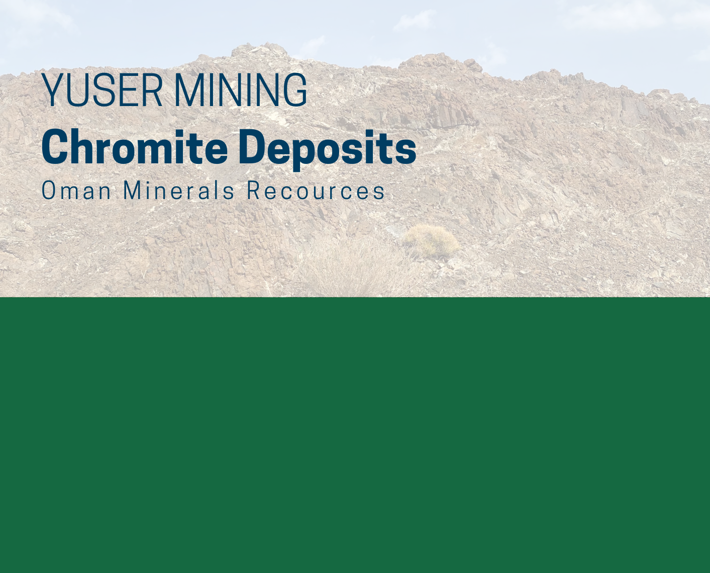 Chromite Deposits, Oman